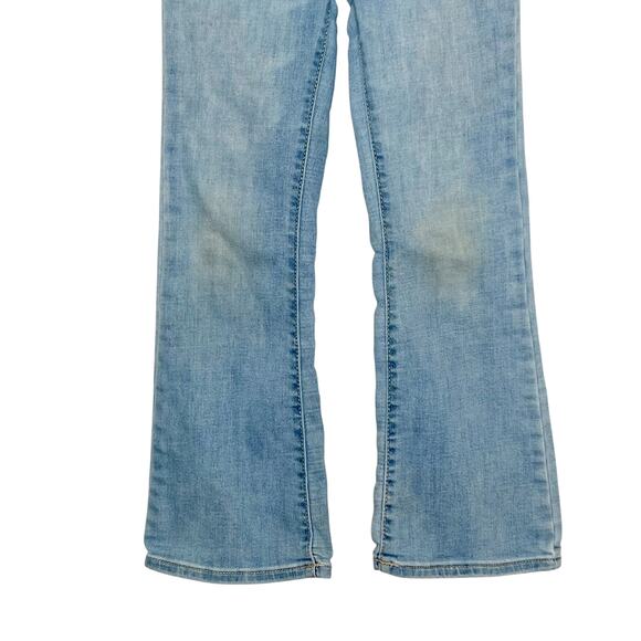 LEVI'S 726 Flare Jeans Mid Rise Slim Fit Light Wash Light Blue Denim Kids Sz 6 - Picture 3 of 10